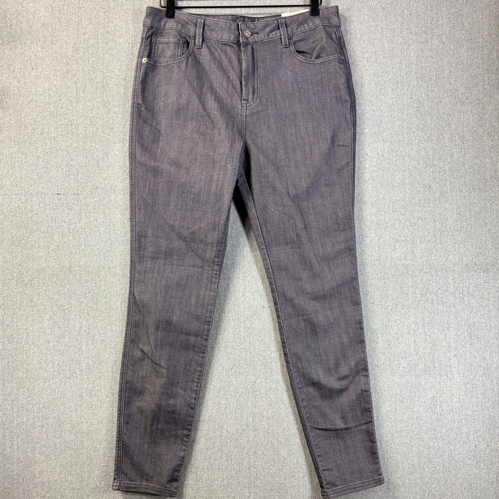 Prana Kara Skinny Jeans Womens 14/32 Charcoal Gray Organic Cotton Stretch